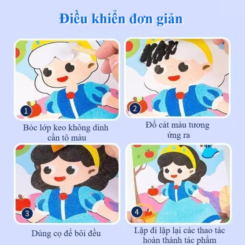 Đồ Chơi Bộ Vẽ Tranh Cát Cho Bé Tập Tô Màu, Tranh Đa Dạng, Thỏa Sức Sáng Tạo, đồ Chơi Bé Gái