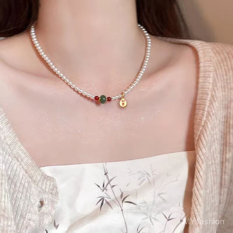 Vòng cổ ngọc trai phong cách mới Ruyi với thiết kế sang trọng và tinh tế