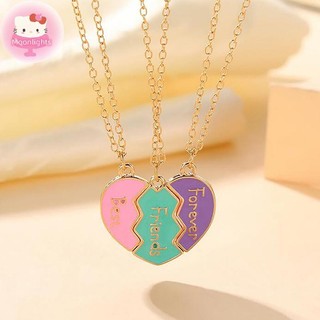 Moonlights 1 Bộ Vòng Cổ BFF Cho Chị BFF Sinh Nhật Tình Bạn Trang Sức Quà Tặng Người Bạn Thân Nhất Mãi Mãi Vòng Cổ Cho 3 Cô Gái Phù Hợp Với Trái Tim Mặt Dây Chuyền EN