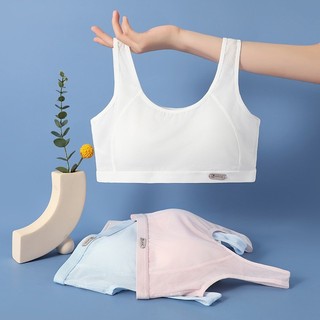 áo lá( áo lót) bé gái từ 10-18 tuổi đệm liền áo 2206. chất liệu cotton lưới, êm mềm thoáng mát 35-70 kg