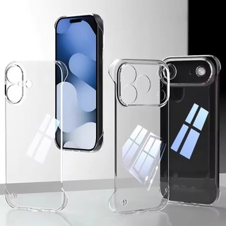 [JLK] Ốp lưng cứng trong suốt mỏng không khung cho iPhone 17 ProMax Air 16E 16 15 14 Plus 13 12 Pro Max Vỏ điện thoại không viền chống sốc