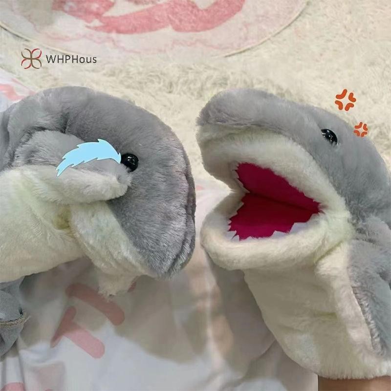 WHPHous-t Găng tay rối tay 22cm, con rối động vật, mở miệng, quà sinh nhật trẻ em