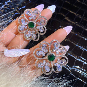 Thời Trang Hàn Quốc Zircon Phong Cách Mới Nhẹ Sang Trọng Bông Tai Thanh Lịch Bán Buôn