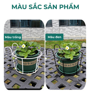 Kệ treo chậu hoa ban công sắt sơn tĩnh điện phong cách hiện đại Buna