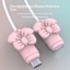WU 2 Cặp Bảo Vệ Cáp Sạc Silicon Với Thiết Kế Nơ Thời Trang Phụ Kiện Điện Thoại Dây Bảo Vệ Cuối Dây Cho Dây