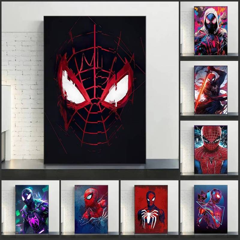 Tranh Vải Marvel Siêu Anh Hùng Người Nhện Trang Trí Phòng Khách