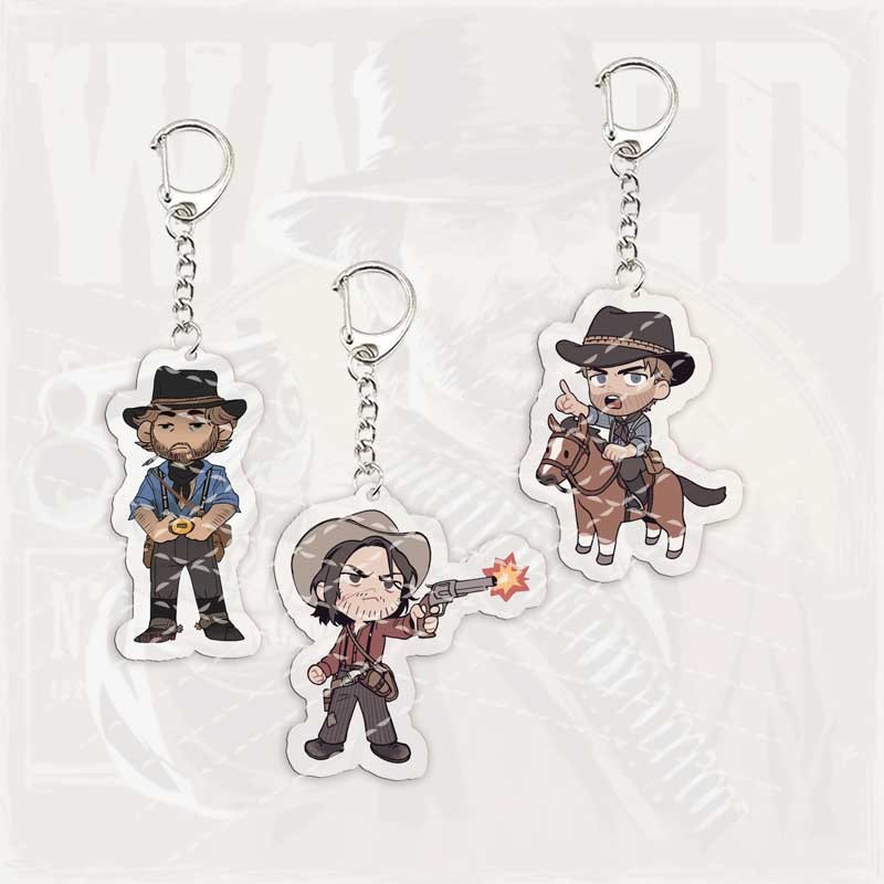 Arthur Morgan Chibi Keychain for Accessories Bag Acrylic RDR2 Arthur ...