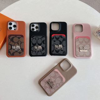 Khe cắm thẻ có hoa văn vải thiều nửa túi thời trang Vỏ điện thoại da cho iphone 17 17Air 16 15 14 13 12 11 Pro Max Plus XsMax XR X Xs Mini 16E Caseing