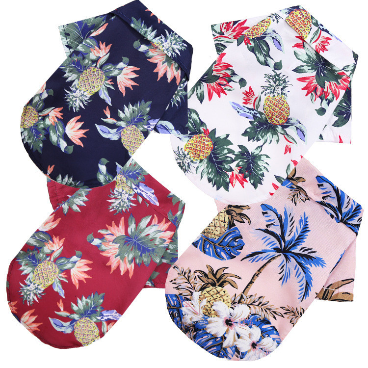 【Ready Stock】 Spring and Summer Thin Clothing Small Medium Dog Cat Pineapple Dog Shirt Pet Dog Cat Golden Retriever Clothing Supplies z3tN