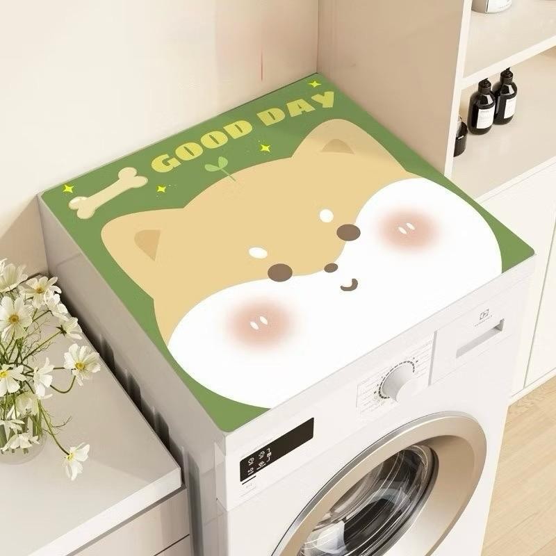 Thảm Phủ Máy Giặt Cửa Trước Silicon In Họa Tiết Kích Thước 60x60 Cm