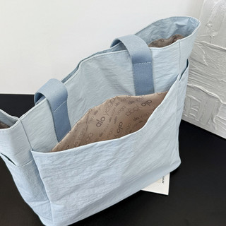 GC2 Alo Túi Tote Màu Trơn Nhẹ Thường Ngày Dành Cho Nữ Túi Đeo Vai Nylon Chống Thấm Nước Có Túi Nhỏ CG2