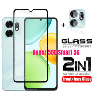 Honor 500 Smart 5G Bảo Vệ Màn Hình 2 Trong 1 + Bảo Vệ Ống Kính Full Keo Dán Honor 500Smart Kính Cường Lực Bảo Vệ Phim Với Camera Bảo Vệ Flim
