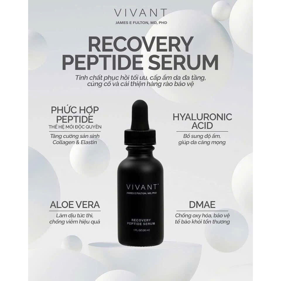 [HÀNG CÔNG TY] Tinh chất Vivant Recovery Peptide Serum | Cấp ẩm, phục hồi, trẻ hoá da