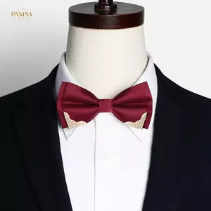 PNPIA- Thắt Nơ Nam Đầu Kim Loại Chắc Chắn Cao Quý Cổ Điển Polyester Bướm Nơ Cravat Nơ Nữ Nam Newear Dự Tiệc Tiếp Liệu