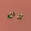 PNPIA- 1 Đôi Bông Tai Tragus Màu Xanh Lá Cây Tròn Nhỏ Stud Lobe Xuyên Sụn Stud Xoắn Trang Sức Cz Barbell Khuyên Tai