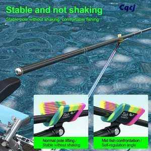 Hỗ trợ cần câu CQCJ, Bệ câu cá hình chữ V đa chức năng tự động phục hồi, Đệm silicon đa năng 8mm Giá đỡ cần câu Phụ kiện câu cá