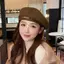 CANAMEK Cotton Nữ Mũ Nồi Mùa Đông Mũ Vintage Pháp Kẻ Sọc Top Mũ Họa Sĩ Mũ Thu Đông Phố Hình Bát Giác Mũ Nồi CSF