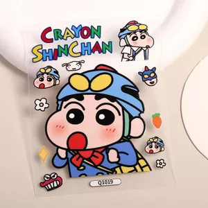 Mini Hoạt Hình Dễ Thương Crayon Shin-Chan Dập Nổi Miếng Dán Vui Cảm Xúc Điện Thoại Di Động Máy Tính Bảng Cốc Nước Trang Trí Dập Nổi Miếng Dán 26.6.12