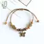 Cá Tính Có Thể Điều Chỉnh Vòng Tay Đính Hạt Gốm Vintage Phong Cách Dân Tộc Bướm Mặt Dây Chuyền Vòng Tay Bohemian Trang Sức Quà Tặng