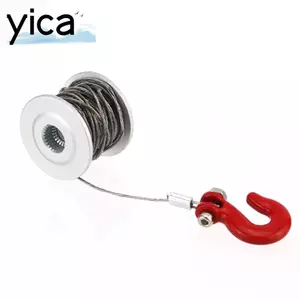 YICA Dây Thép Móc Kéo, Dây Thép Kim Loại RC Tời Cuộn Dây, Bền Bạc Đỏ 25T Spline Gear Tời Bánh Xe Trống Mô Phỏng Leo Xe