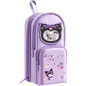 Kaba Bear Shake Happy School Bag Hộp đựng bút chì có giá trị cao Hộp đựng bút chì dung lượng lớn Túi đựng văn phòng phẩm Hộp đựng bút chì hoạt hình bé gái 260616