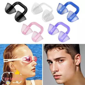 TOPTOOLCX Kẹp mũi bơi, Dụng cụ an toàn ngăn ngừa nghẹt mũi chống thấm nước, Bền nhiều màu có thể tái sử dụng bằng silicon mềm bảo vệ mũi bơi lặn Phụ kiện lướt sóng
