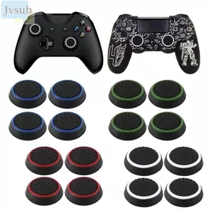 JVSUB 4 Chiếc Cần Điều Khiển Nắp Thay Thế Silicon Chống Trơn Trượt Ngón Tay Cái Dính Cầm Cho PS3 PS4 XBOX Một