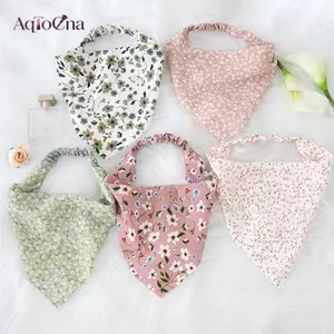 AqToCna Nữ Mềm Đầu Kerchief Khăn Hoa Tóc Tam Giác Đầu Khăn Tóc AqToCna