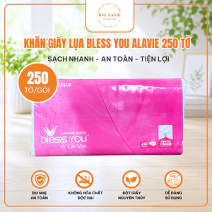 Khăn Giấy Lụa Rút 2 lớp Bless You À La Vie 250 tờ CHÍNH HÃNG / CHẤT LƯỢNG