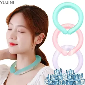 Vòng làm mát cổ YUJUNI, Gel làm mát cổ dạng lỏng Ice Pack, Máy làm đá ống cổ có thể tái sử dụng Quấn cổ làm mát ngoài trời