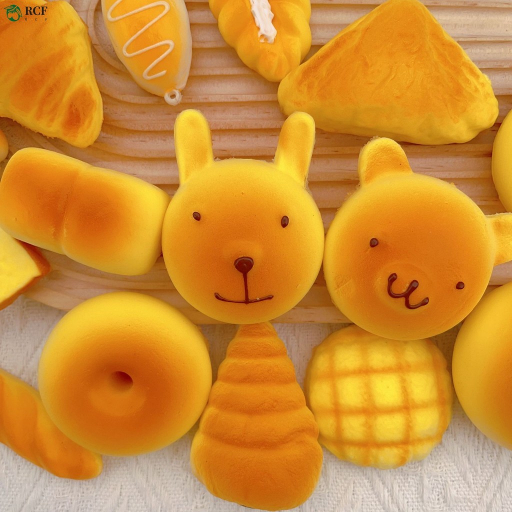 Đồ chơi bóp bánh mì nướng dễ thương xếp nếp chậm – Đồ chơi giảm căng thẳng thực tế