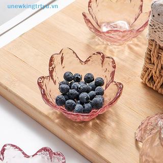 Unewtyu Đĩa Thủy Tinh Nhỏ Phong Cách Nhật Bản Vàng Inlay Thủy Tinh Bát Mini Kem Trái Cây Sala VN