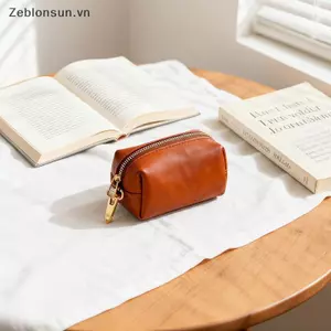 # HB # Retro Chính Hãng Da PU Dây Kéo Ví Đựng Tiền Xu Cho Unisex Đơn Giản Và Di Động Chìa Khóa Thẻ Mini Túi Bảo Quản.