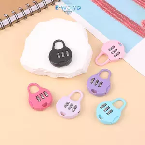 E-WOITD Màu Mini Mật Khẩu Padlo Xe Đẩy Mật Khẩu Lo Ký Túc Xá Sinh Viên Tủ Mật Khẩu Lo Bapa Dây Kéo Lo E-WOITD