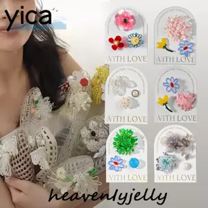 YICA 3 Cái / bộ Kẹp Giày Làm Việc Hạng Nặng, Quyến Rũ Giày Pha Lê Tua Rua Handmade, Phong Cách Hàn Quốc Lấp Lánh Hoa Hạt Dây Chuyền Giày Thạch Thanh Lịch Quyến Rũ Mặc Hàng Ngày