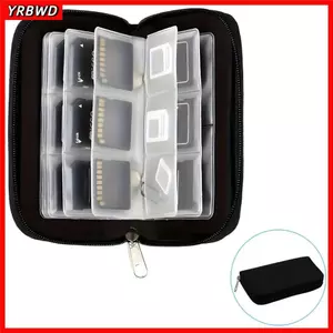 Hộp đựng thẻ nhớ YRBWD, Túi đựng thẻ nhớ 22 khe Nylon, Ví đựng chống nước di động cho phụ kiện trò chơi CF / SD / Micro SD / SDHC / MS / DS