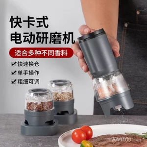 Máy Xay Tiêu Điện Đa Năng Hộ Gia Đình Nhanh Cassette Có Thể hoán Đổi Được Kho Muối Biển Tứ Xuyên Tiêu Đen Gia Vị Máy Xay G4BB