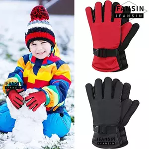 Găng Tay Trẻ Em IFANSIN, Găng Tay Trượt Tuyết Chống Gió, Thời Trang Chống Thấm Nước Làm Dày Ấm Áp Người Lớn Găng Tay Trượt Tuyết