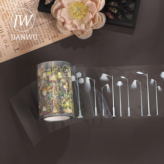 JIANWU 60mm * 5m Vintage Cây Đèn Hoa Đường Phố Vật Liệu Phong Cảnh Cắt Kéo Thêu Sò PET Băng Tạp Chí Văn Phòng Phẩm