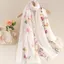 Mùa Xuân Nữ Văn Học Phong Cách Dân Tộc Khăn Choàng Vải Lanh Cotton Phù Hợp Với Chống Nắng Dài Khăn Du Lịch Kép Thêu 6.21