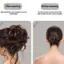 PNPIA- Tổng Hợp Tóc Bun Chignon Lộn Xộn Xoăn Kẹp Tóc Co Giãn Scrunchy Giả Tóc Miếng Cho Nữ Kẹp Tóc