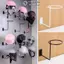 Giá trưng bày móc treo mũ bảo hiểm FANIELLAPOWELL, Giá đỡ sắp xếp móc chốt Phụ kiện giá đỡ nắp, Giá đỡ kim loại treo tường màu đen trắng bảo quản mũ bảo hiểm Giá đỡ hiển thị