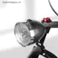 VFZ Cổ Điển Retro Đèn Pha Xe Đạp ABS Vỏ 3 Đèn LED Xe Đạp Đi Đêm Cảnh Báo An Toàn Đèn Trước Không Có Pin OTE
