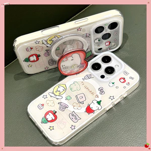 Vỏ Cho iPhone 17PM 16 Pro Max 15 Thu Hút Từ Tính Vỏ Điện Thoại Di Động Hoạt Hình Ganadi Chó Chống Sốc TPU Mềm Chống Trầy Xước Chống Bụi Bẩn Vỏ Điện Thoại Có Chân Đế Cát