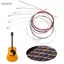 Guansfs Dây đàn Guitar Acoustic Chất liệu thép và đồng với lớp phủ chống rỉ 3 tùy chọn màu sắc cho âm thanh ổn định Phụ kiện thay thế dễ dàng luyện tập Nhạc sĩ (dây đồng đỏ)