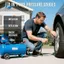Đồng hồ đo áp suất lốp kỹ thuật số có kết nối nhanh, Máy bơm hơi 250 PSI cho ô tô, xe tải, SUV, RV