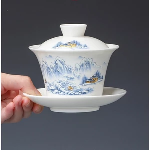 CHÉN KHẢI TIỀM TRÀ BẰNG SỨ TRẮNG BẠCH ĐỊNH CAO CẤP 170 ML – TINH HOA TRÀ ĐẠO PHƯƠNG ĐÔNG