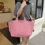 Túi Tote vải HNKMP Gingham có thiết kế kẻ sọc trắng và không gian rộng rãi Hoàn hảo cho công việc đi học Mua sắm sử dụng hàng ngày.