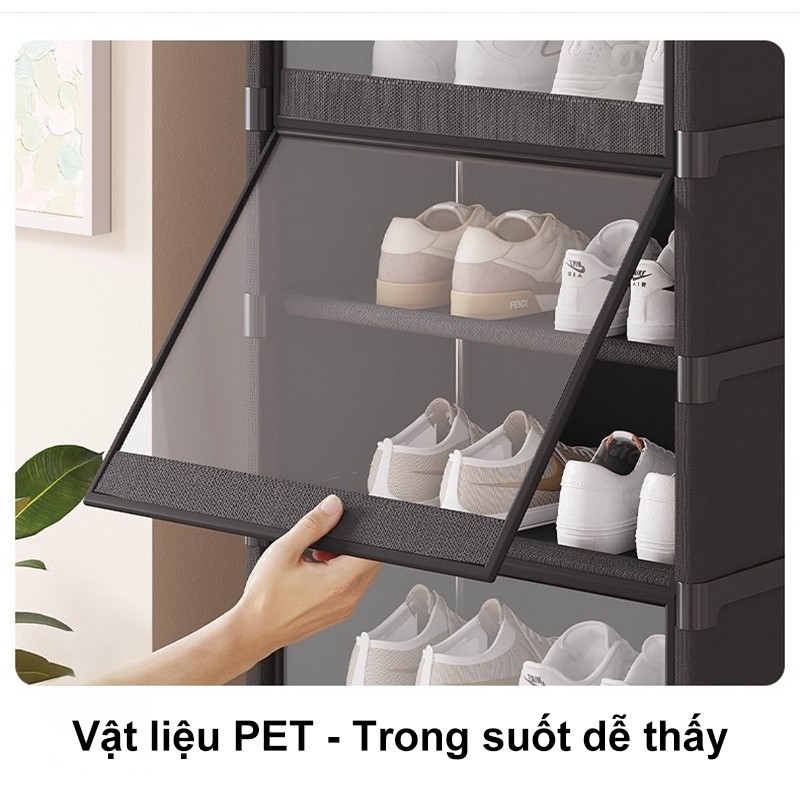 𝐎𝐥𝐢𝐟𝐞 Kệ Giày Chống Bụi Giá Để Giày Dễ Lắp Ráp Kệ Để Giày Lật Bìa Nhiều Lớp Tủ Giày Dép Đa Năng