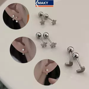 MAKY 1 Cặp Tragus Sụn Tòn Ten Bông Tai Xoắn Ốc Ốc Lùm Stud Tai Trang Sức Cơ Thể VN